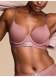Комплект Білизни Victoria's Secret The T-shirt Shine Patch Push-Up Perfect Shape Bra & Logo Cotton Shine Patch Thong Panty_4