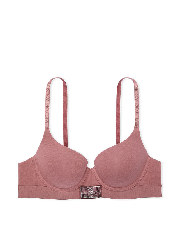 Комплект Білизни Victoria's Secret The T-shirt Shine Patch Push-Up Perfect Shape Bra & Logo Cotton Shine Patch Thong Panty_10