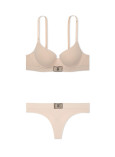 Комплект Білизни Victoria's Secret The T-shirt Shine Patch Push-Up Perfect Shape Bra & Logo Cotton Shine Patch Thong Panty_3