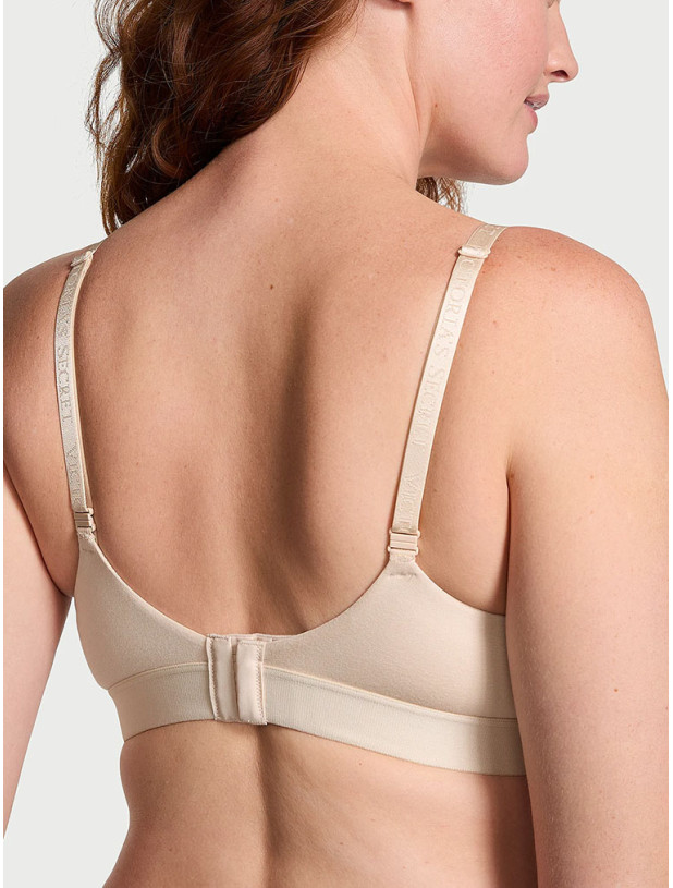 Комплект Білизни Victoria's Secret The T-shirt Shine Patch Lightly Lined Demi Bra & Logo Cotton Shine Patch Thong Panty_4