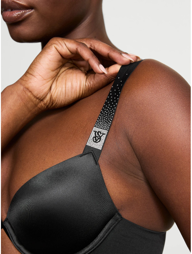 Комплект Белья со Стразами Victoria's Secret Very Sexy Scattered Shine Strap Lightly Lined Low-Cut Demi Bra & Scattered Shine Strap Smooth Thong Panty_2