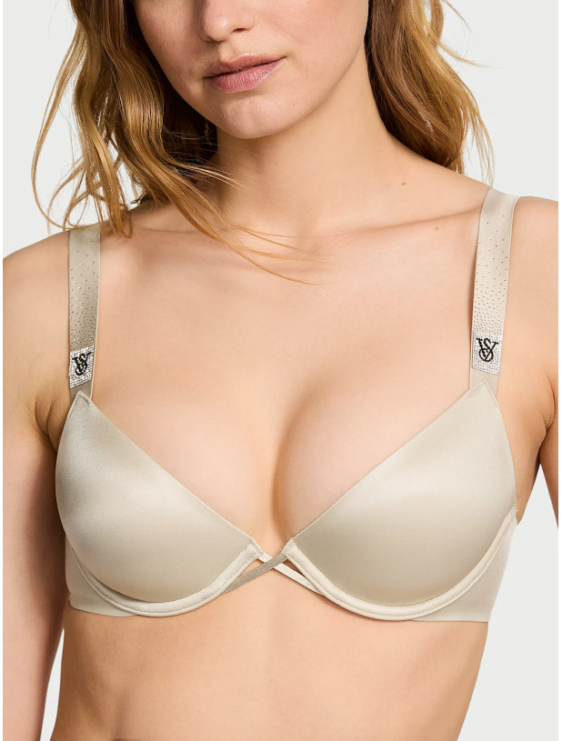 Комплект Білизни зі Стразами Victoria's Secret Very Sexy Scattered Shine Strap Lightly Lined Low-Cut Demi Bra & Scattered Shine Strap V-String Panty_3