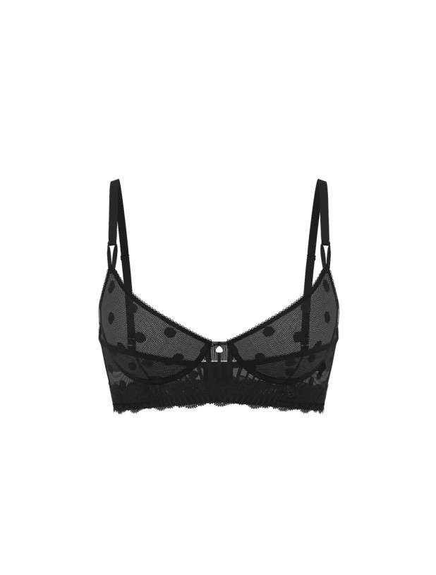 Комплект Білизни з Мереживом Victoria's Secret Sexy Tee Sheer Heritage Unlined Demi Bra Top & Lacie Sheer Heritage Thong Panty_7