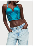 Комплект Білизни зі Стразами Victoria's Secret Very Sexy Shine Strap Lace Push-Up Corset Top & Lace-trim Cheeky Panty_4