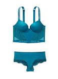 Комплект Білизни зі Стразами Victoria's Secret Very Sexy Shine Strap Lace Push-Up Corset Top & Lace-trim Cheeky Panty_2