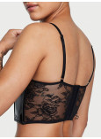 Комплект Білизни Victoria's Secret Very Sexy Midnight Affair Faux Patent Leather Push-Up Corset Top & Midnight Affair Embroidery Brazilian Panty_7