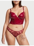 Комплект Білизни Victoria's Secret Very Sexy Midnight Affair Faux Patent Leather Push-Up Corset Top & Midnight Affair Thong Panty_1
