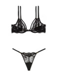 Комплект Білизни Victoria's Secret Very Sexy Fishnet Lace Unlined Low-Cut Demi Bra & Lace Adjustable V-String Panty_3