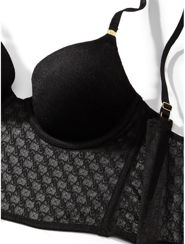Комплект Білизни з Корсетом Victorias Secret Very Sexy Icon by Victoria's Secret Push-Up Corset Top & Lace Adjustable String Thong Panty_10