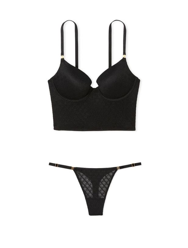 Комплект Білизни з Корсетом Victorias Secret Very Sexy Icon by Victoria's Secret Push-Up Corset Top & Lace Adjustable String Thong Panty_8