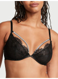 Комплект Білизни зі Стразами Victoria's Secret Very Sexy Shine Strappy Unlined Lace Low-Cut Demi Bra & Shine Strap Cutout Back Brazilian Panty_3