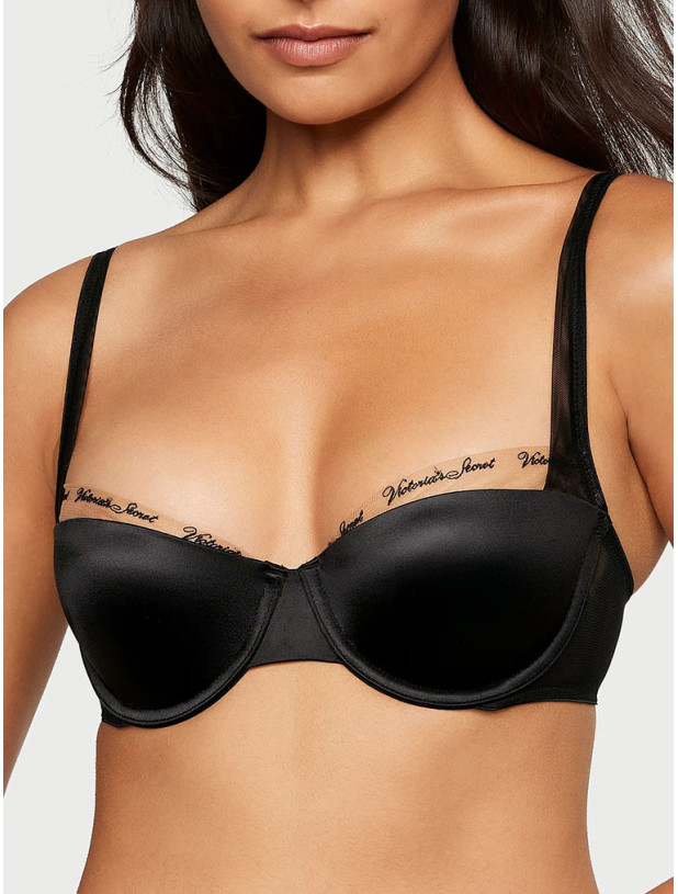 Комплект Білизни Victoria's Secret Very Sexy Smooth Logo Embroidery Lightly Lined Balconette Bra & Logo Embroidery Adjustable Thong Panty_5