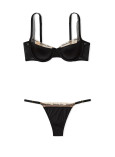 Комплект Білизни Victoria's Secret Very Sexy Smooth Logo Embroidery Lightly Lined Balconette Bra & Logo Embroidery Adjustable Thong Panty_2