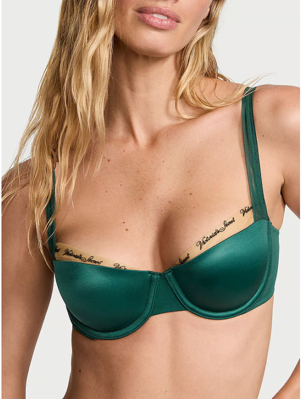 Комплект Білизни Victoria's Secret Very Sexy Smooth Logo Embroidery Lightly Lined Balconette Bra & Logo Embroidery Adjustable Thong Panty_4