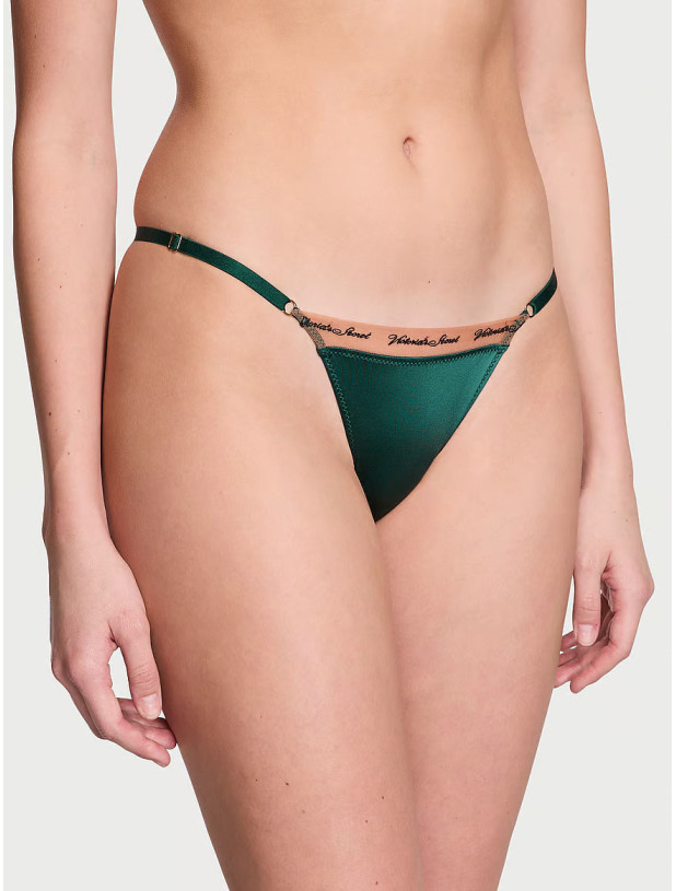 Комплект Білизни Victoria's Secret Very Sexy Smooth Logo Embroidery Lightly Lined Balconette Bra & Logo Embroidery Adjustable Thong Panty_7