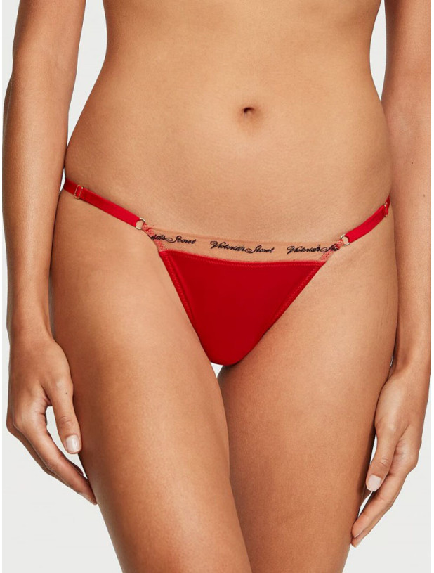 Комплект Білизни Victoria's Secret Very Sexy Smooth Logo Embroidery Lightly Lined Balconette Bra & Logo Embroidery Adjustable Thong Panty_4