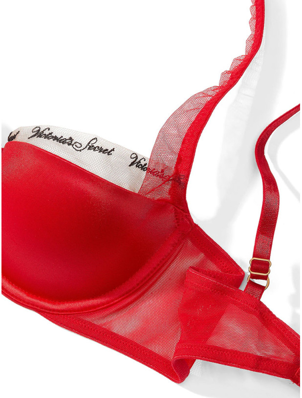 Комплект Білизни Victoria's Secret Very Sexy Smooth Logo Embroidery Lightly Lined Balconette Bra & Logo Embroidery Adjustable Thong Panty_8