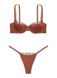Комплект Білизни Victoria's Secret Very Sexy Smooth Logo Embroidery Lightly Lined Balconette Bra & Logo Embroidery Adjustable Thong Panty_2