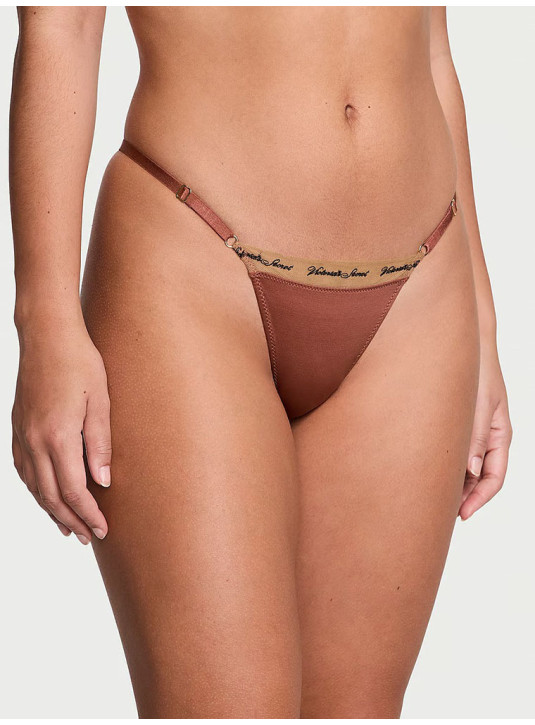 Трусики Стрінги Victoria's Secret Very Sexy Logo Embroidery Adjustable Thong Panty