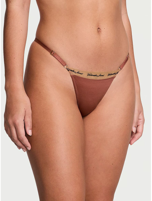 Комплект Білизни Victoria's Secret Very Sexy Smooth Logo Embroidery Lightly Lined Balconette Bra & Logo Embroidery Adjustable Thong Panty_7