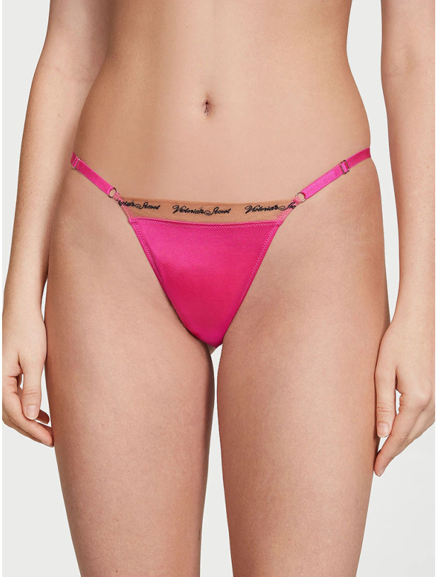 Комплект Білизни Victoria's Secret Very Sexy Smooth Logo Embroidery Lightly Lined Balconette Bra & Logo Embroidery Adjustable Thong Panty_6