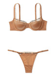 Комплект Білизни Victoria's Secret Very Sexy Smooth Logo Embroidery Lightly Lined Balconette Bra & Logo Embroidery Adjustable Thong Panty_1