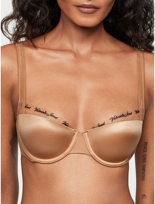 Комплект Білизни Victoria's Secret Very Sexy Smooth Logo Embroidery Lightly Lined Balconette Bra & Logo Embroidery Adjustable Thong Panty_2