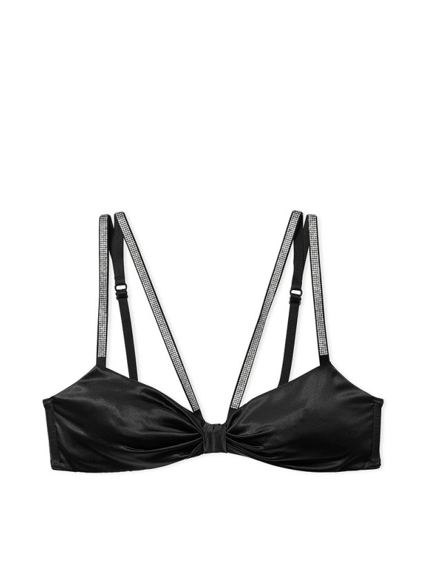 Комплект Білизни зі Стразами Victoria's Secret Very Sexy Shine Bow Satin Bralette & Shine Bow Satin Crotchless V-String Panty_7