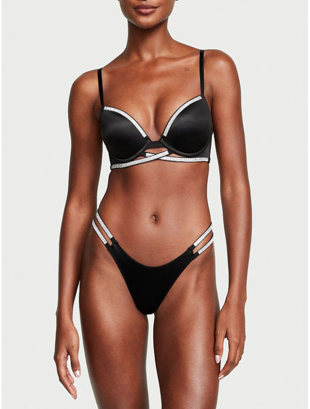Трусики зі Стразами Victoria's Secret Very Sexy Shine Chain Strap Brazilian Panty_4