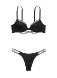 Комплект Білизни зі Стразами Victoria's Secret Very Sexy Shine Cradle Push-Up Bra & Double Shine Strap Smooth Thong Panty_1