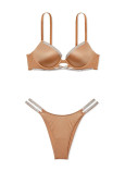 Комплект Білизни зі Стразами Victoria's Secret Very Sexy Shine Cradle Push-Up Bra & Shine Chain Strap Lace Brazilian Panty_2