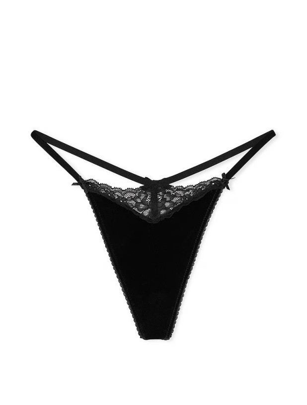 Комплект Білизни з Корсетом Victoria's Secret Dream Angels Velvet Corset Top & Velvet V-String Panty_6