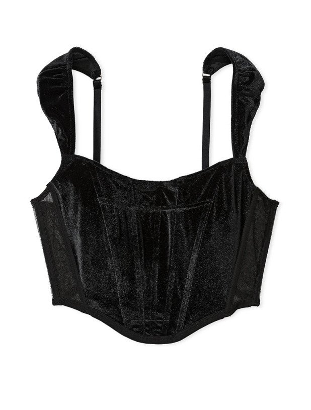 Комплект Білизни з Корсетом Victoria's Secret Dream Angels Velvet Corset Top & Velvet V-String Panty_5