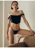 Комплект Білизни з Корсетом Victoria's Secret Dream Angels Velvet Corset Top & Velvet V-String Panty_3