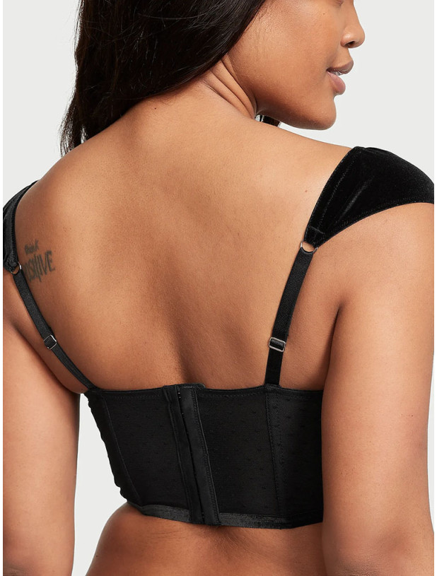 Комплект Білизни з Корсетом Victoria's Secret Dream Angels Velvet Corset Top & Velvet V-String Panty_8