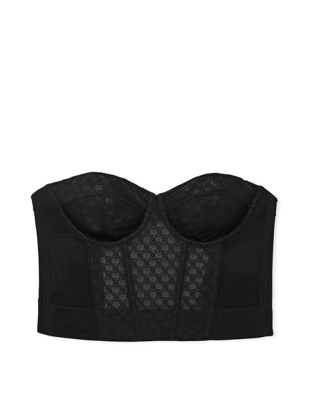 Комплект Білизни з Корсетом Victorias Secret Very Sexy Icon by Victoria's Secret VS Archives Monogram Corset Top & Lace Adjustable String Thong Panty_5