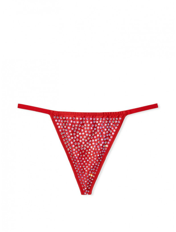 Комплект Білизни зі Стразами Victoria's Secret Very Sexy Lightly Lined Embellished Demi Bra & Subtle Shine V-String Panty_6