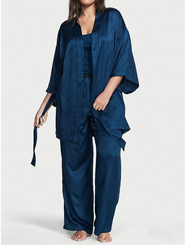 Піжама Сатинова Комплект 3-в-1 Victoria's Secret Satin Jacquard 3 Piece Pyjama Set_5