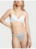 Хлопковые Трусики Бикини Victoria's Secret Cotton Logo Tanga Bikini Panty_1