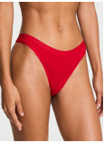 Хлопковые Трусики Стринги Victoria's Secret Stretch Cotton High-Leg Scoop Thong Panty_1