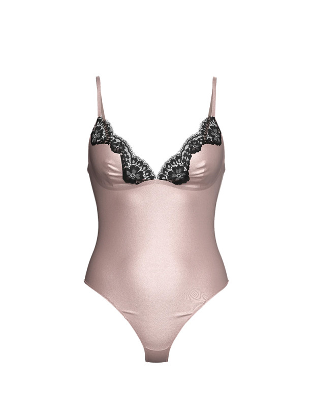 Боді Victoria's Secret Dream Angels Satin Lace-Trim Bodysuit_3