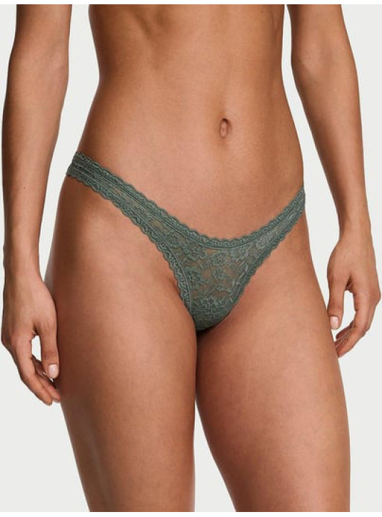 Трусики Стринги Кружевные Victoria's Secret The Lacie Lace Ultra-Mini Scoop Thong Panty