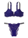 Комплект Білизни зі Стразами Victoria's Secret Very Sexy Shine Strap Push-Up Bra & Brazilian Panty_1