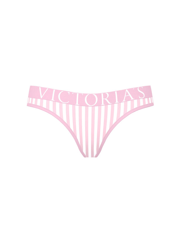 Трусики Стринги Victoria's Secret Logo Cotton Thong Panty_3