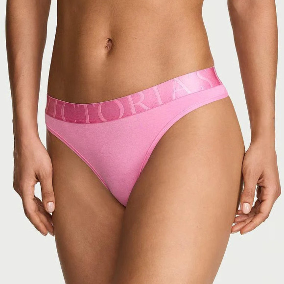 Трусики Стринги Victoria's Secret Logo Cotton Thong Panty