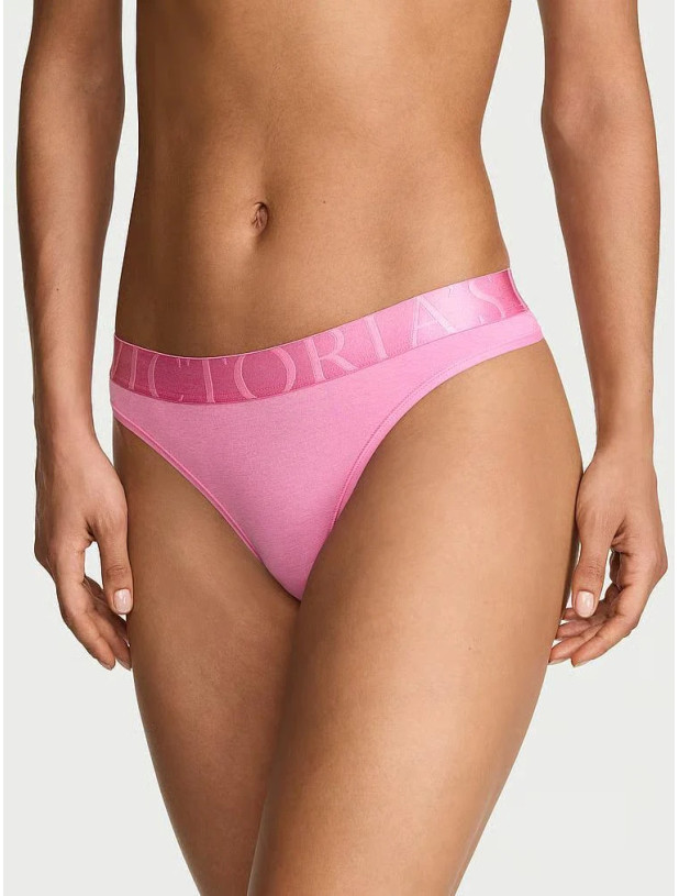 Трусики Стринги Victoria's Secret Logo Cotton Thong Panty_2