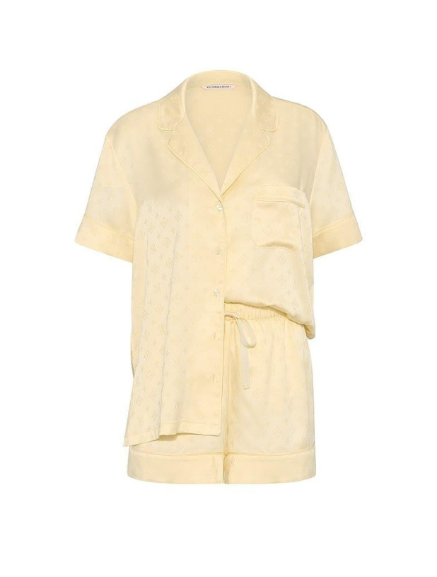 Піжама з Шортами Victoria's Secret Signature Satin Short Pajama Set_4