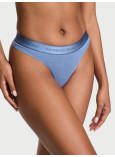 Бавовняні Трусики Стрінги Victoria's Secret Logo Cotton Thong Panty_1