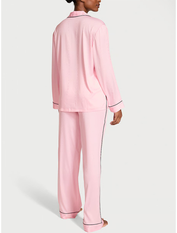 Піжама Victoria's Secret Signature Satin Shine Long Pajama Set_2
