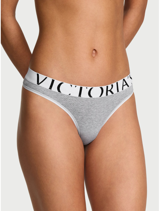 Трусики Стринги Victoria's Secret Logo Cotton Thong Panty_2